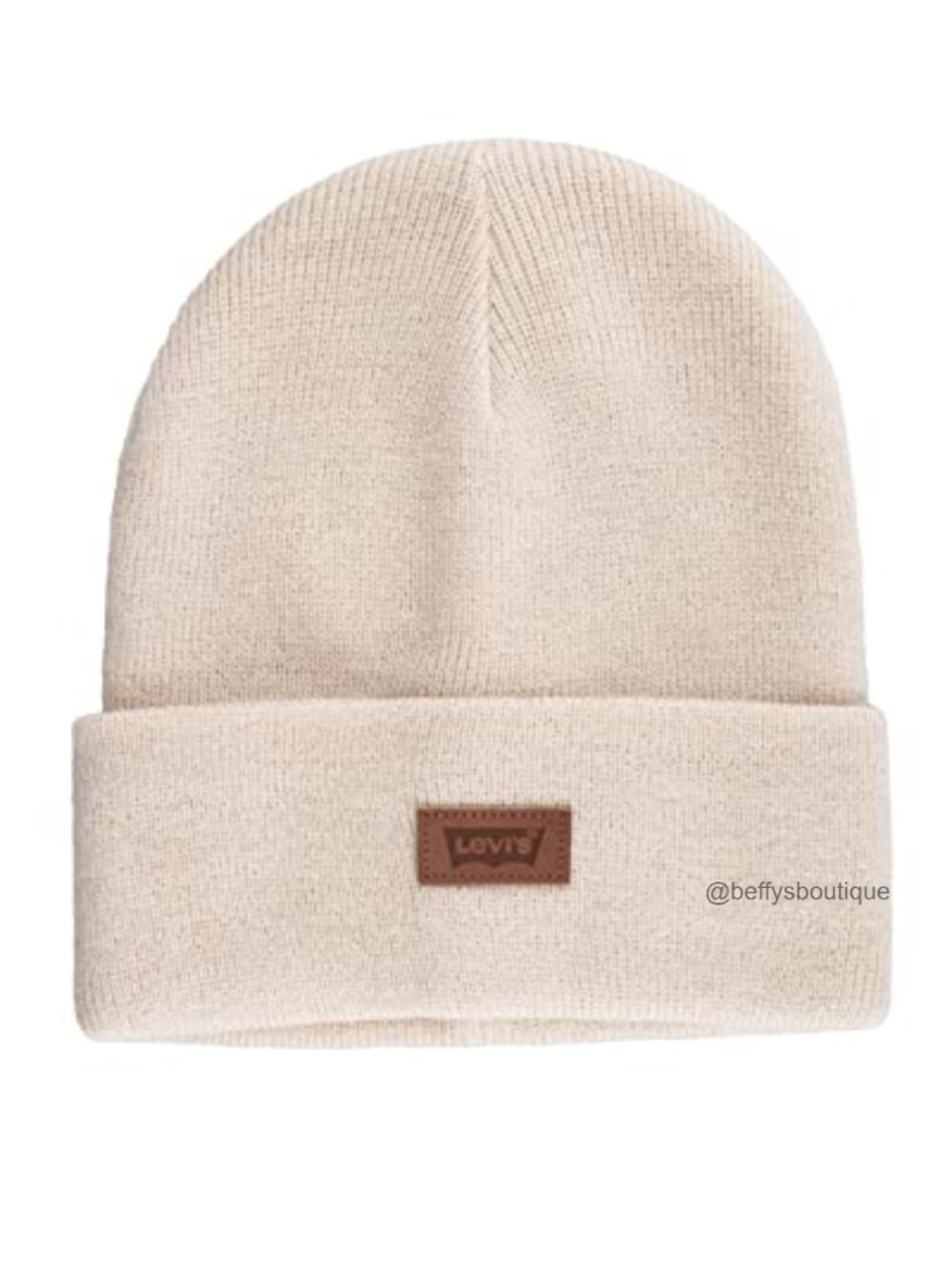 Levi's Cuffed Beanie Soft Knit Winter Hat Adjustable Slouchy